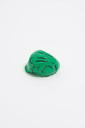 Green enamel crocodile ring