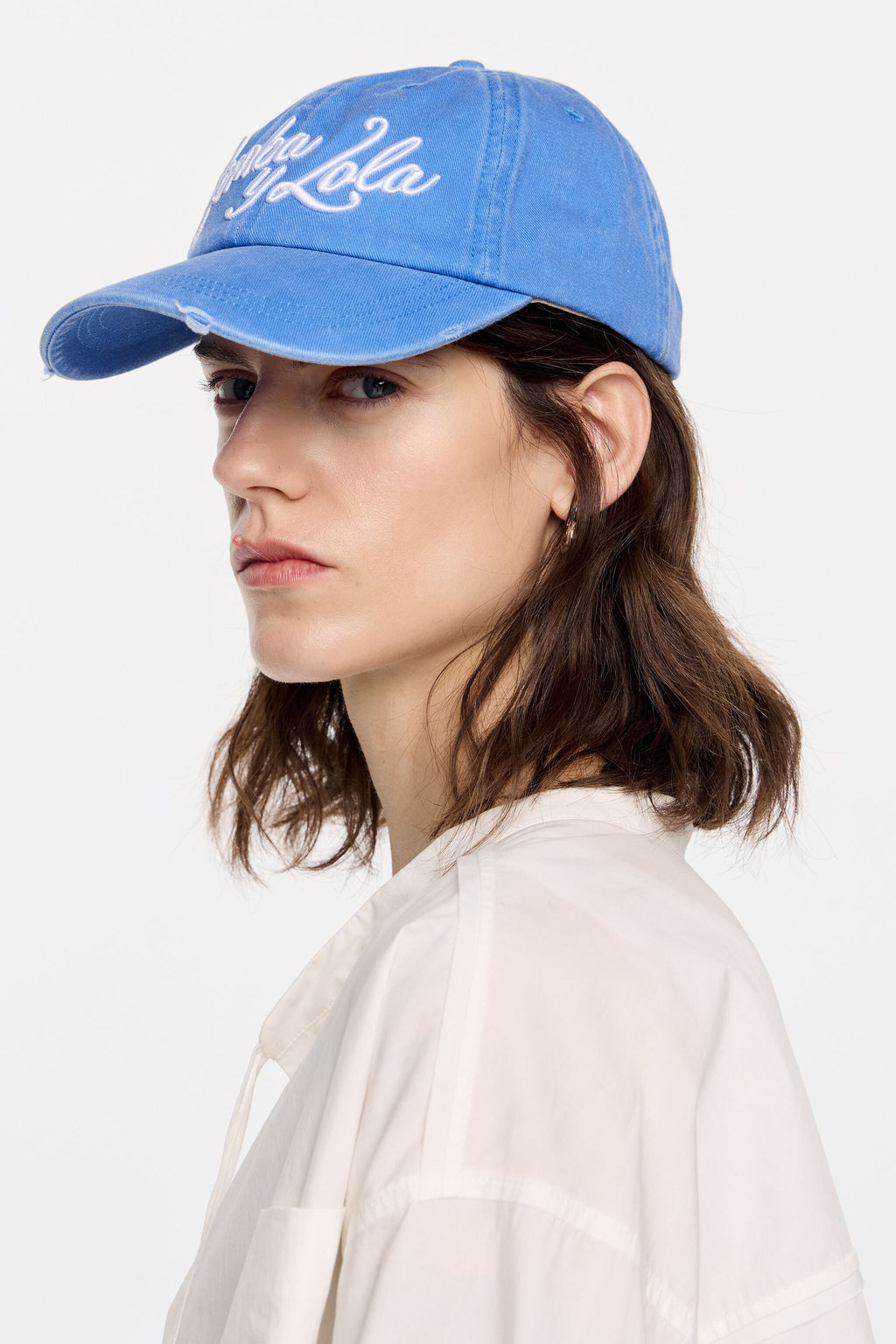 White cotton cap