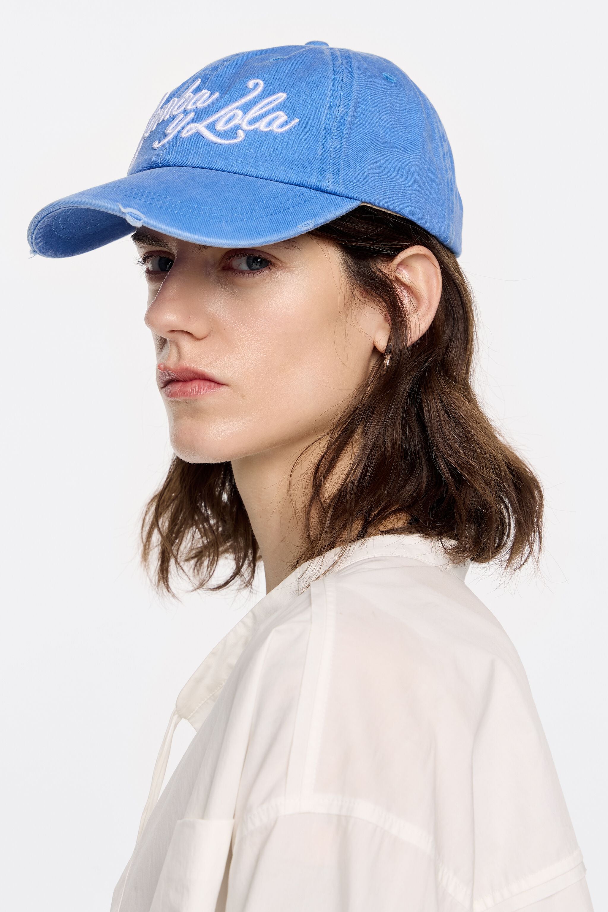 White cotton cap