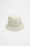White cotton bucket hat