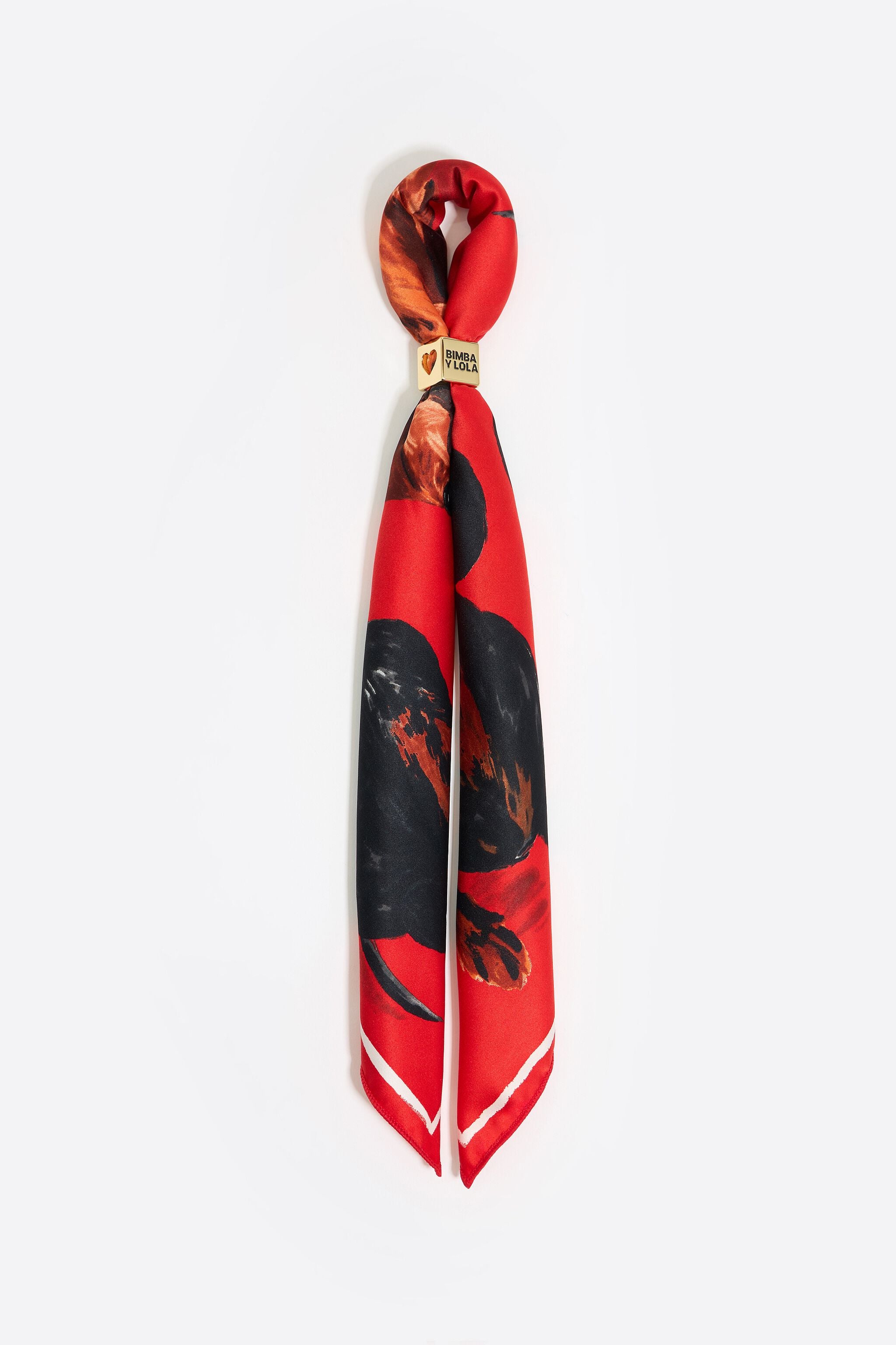 Red dogs scarf bag charm