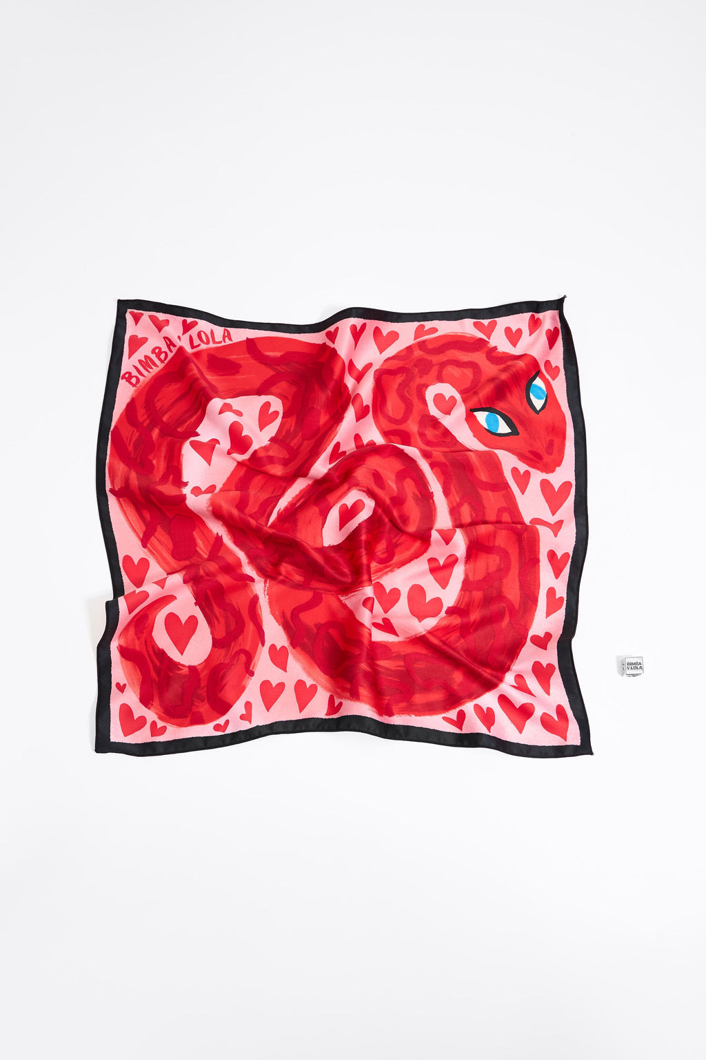 Pink snake scarf bag charm