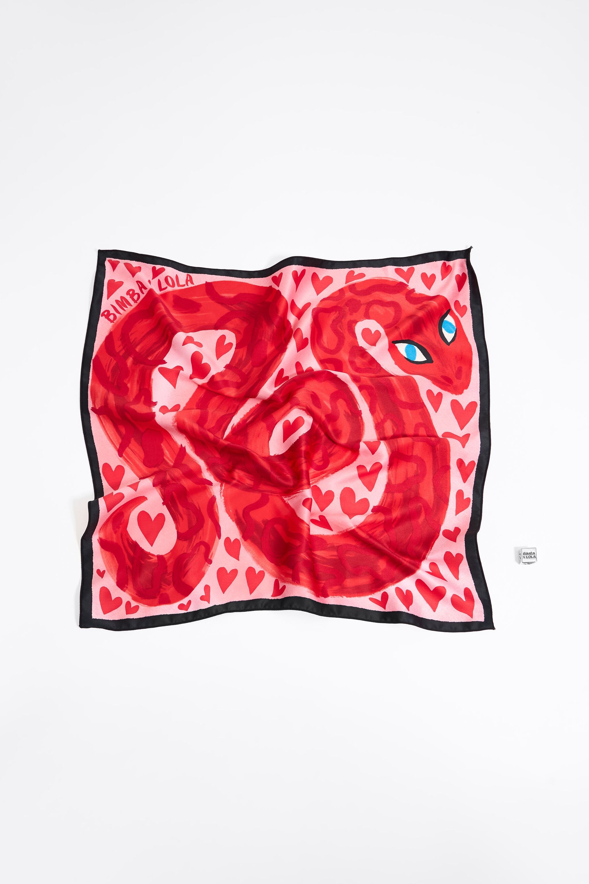 Pink snake scarf bag charm