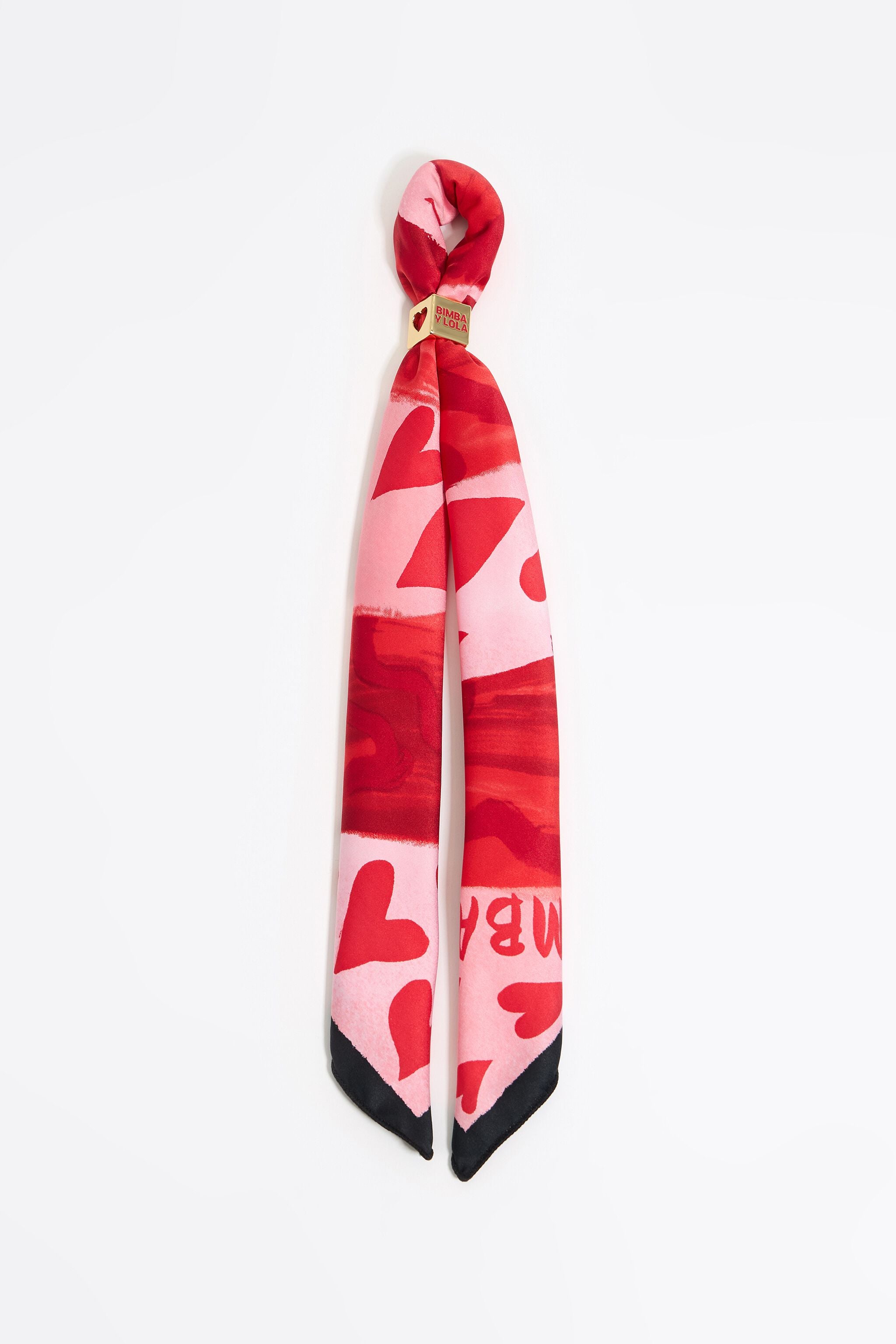 Pink snake scarf bag charm