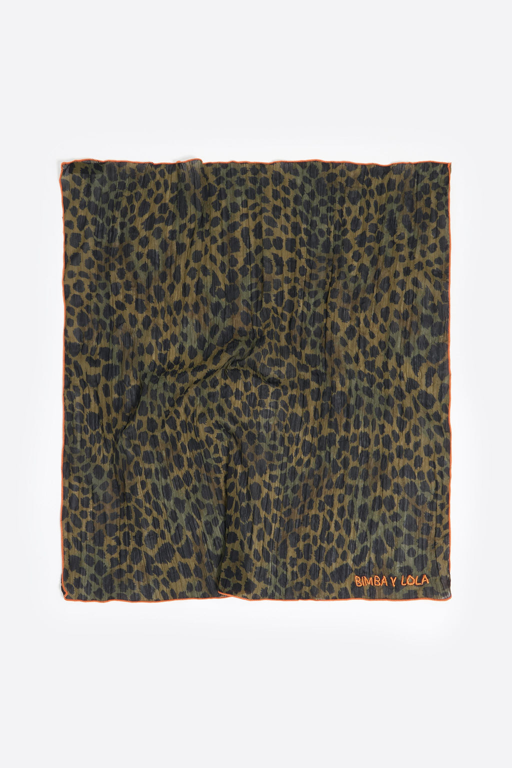 Charm khaki leopard scarf