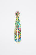 Multicolor floral scarf charm