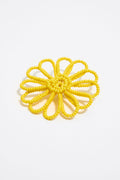 Yellow beaded flower charm