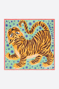 Ocher tiger sketch scarf