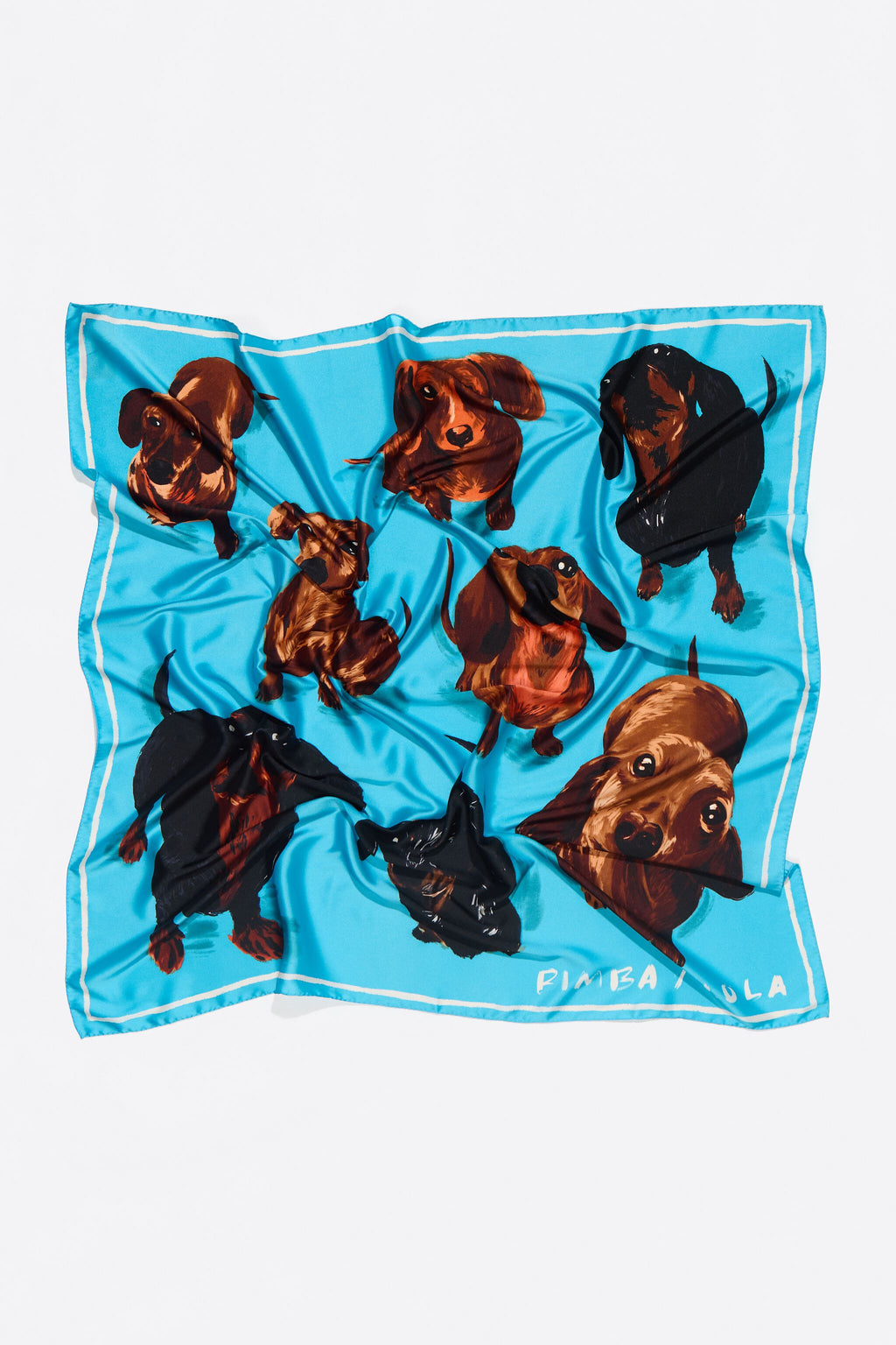 Blue dogs scarf