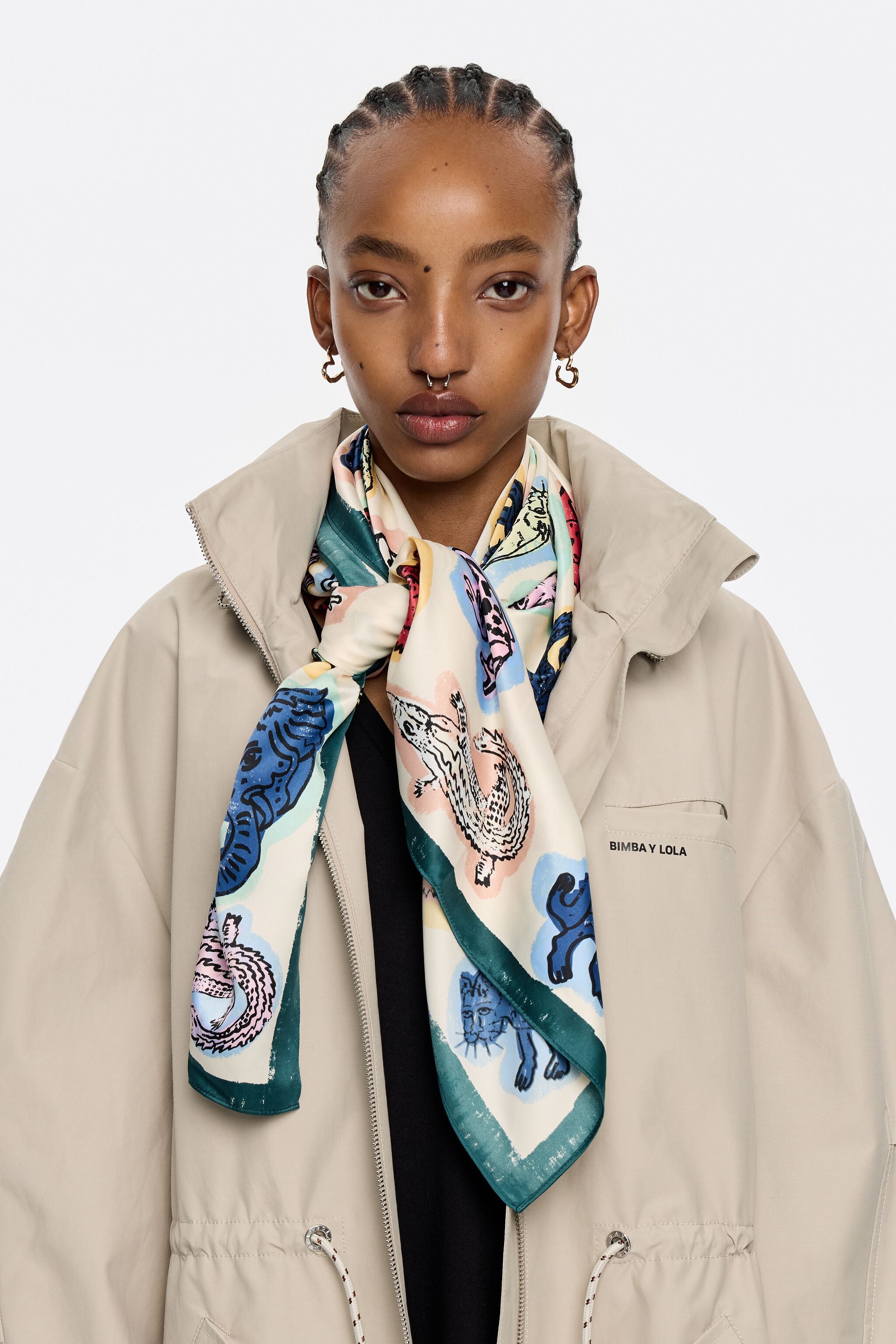 Ivory Jungle scarf