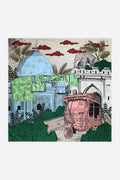 Coral Indian city scarf