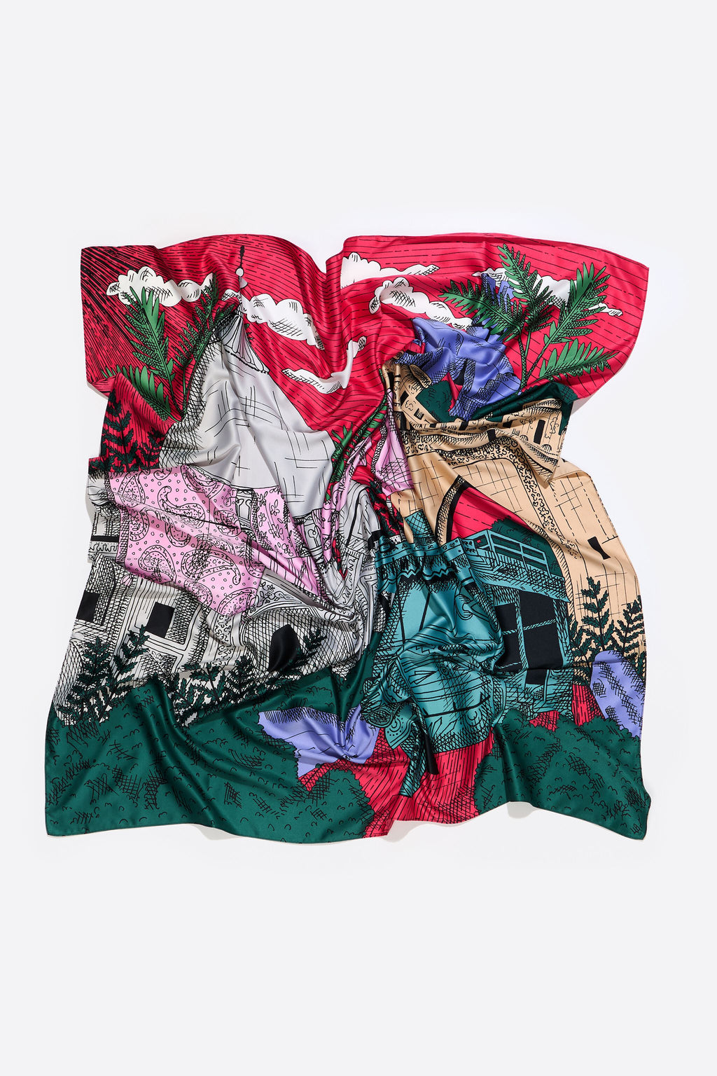 Strawberry Indian city scarf