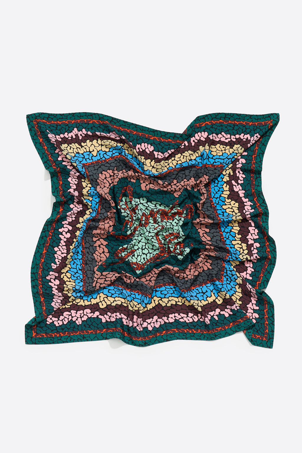 Black leopard borders and logo scarf