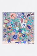 White vase and flowers microprints scarf