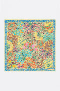Yellow watercolor flower garden scarf