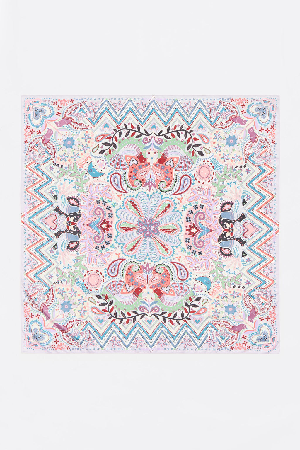 Lilac birds and mini print scarf