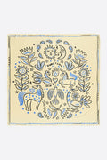 Vanilla line animal motif scarf