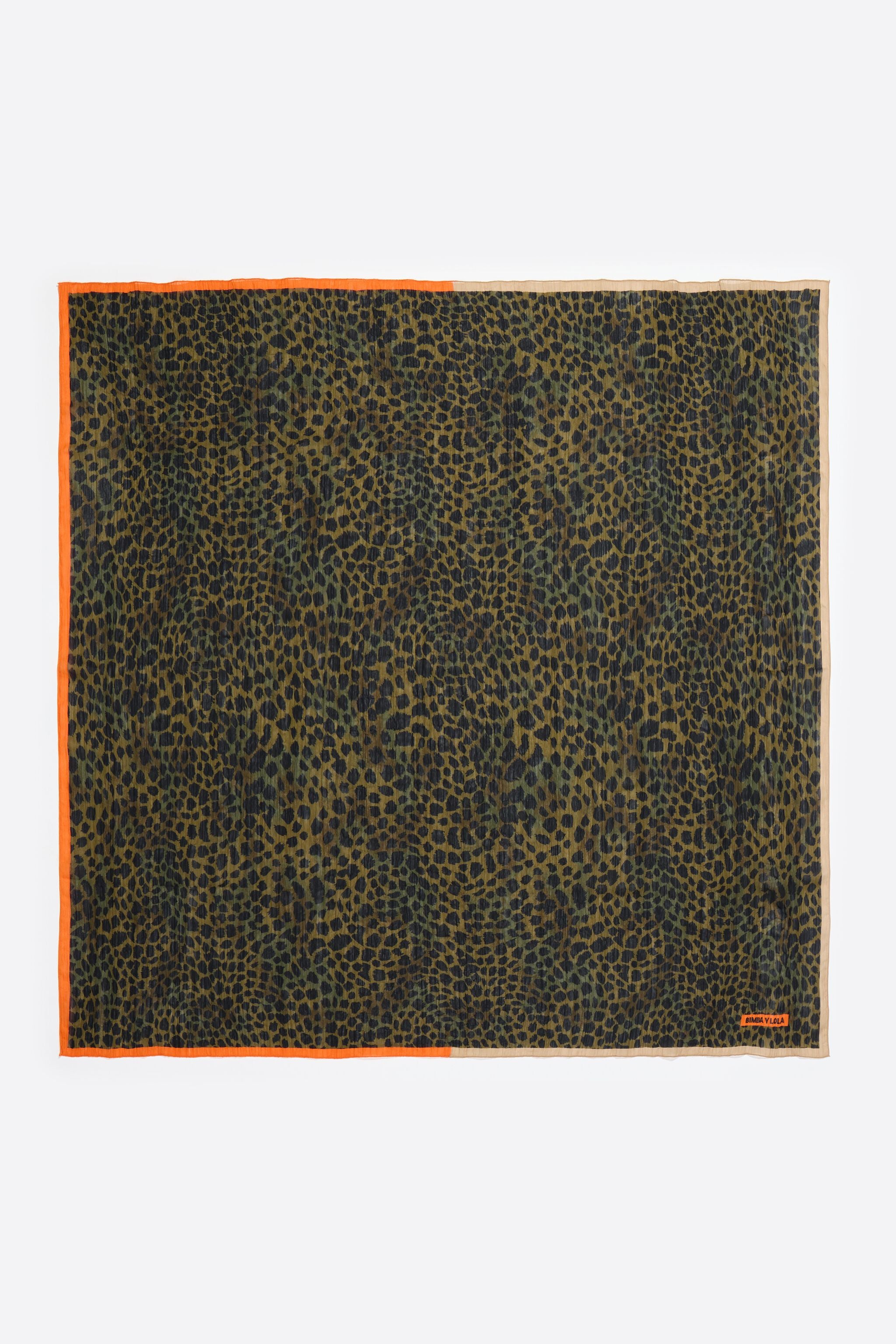 Khaki Cheetah scarf