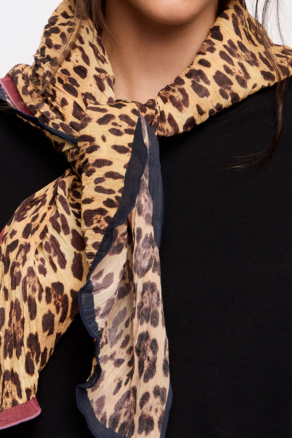 Natural Leopard scarf