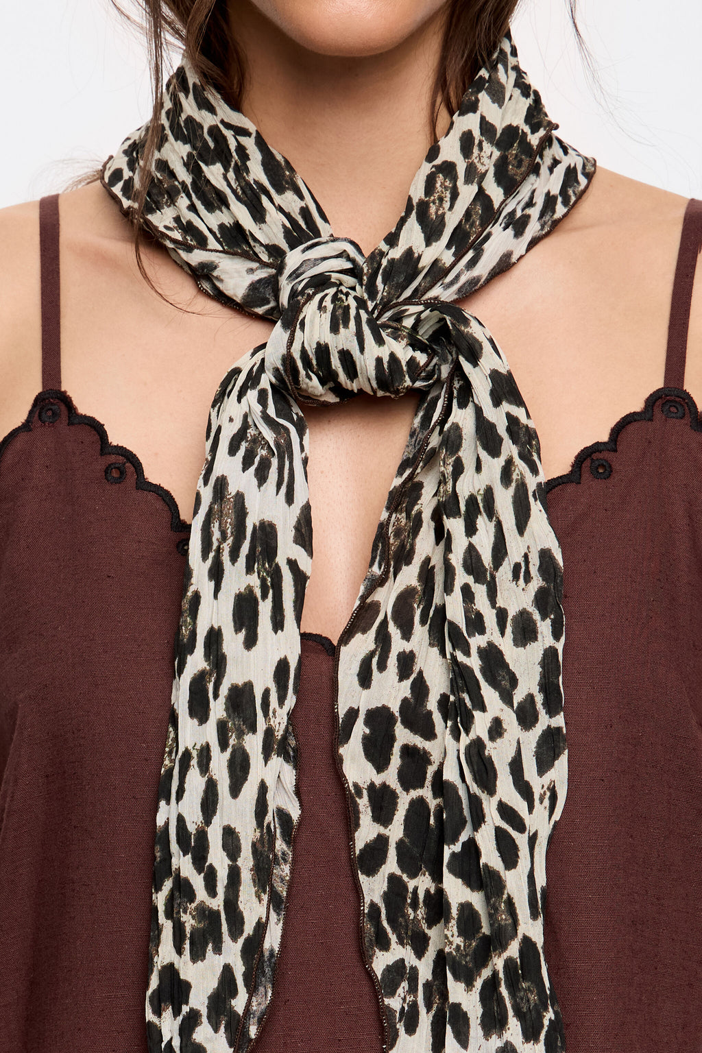 Ivory Leopard scarf
