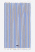 Blue woven striped towel