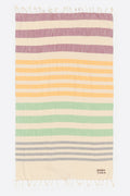 Burgundy multicolor striped towel