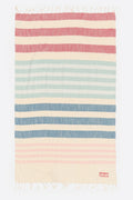 Navy blue cotton multicolor striped towel