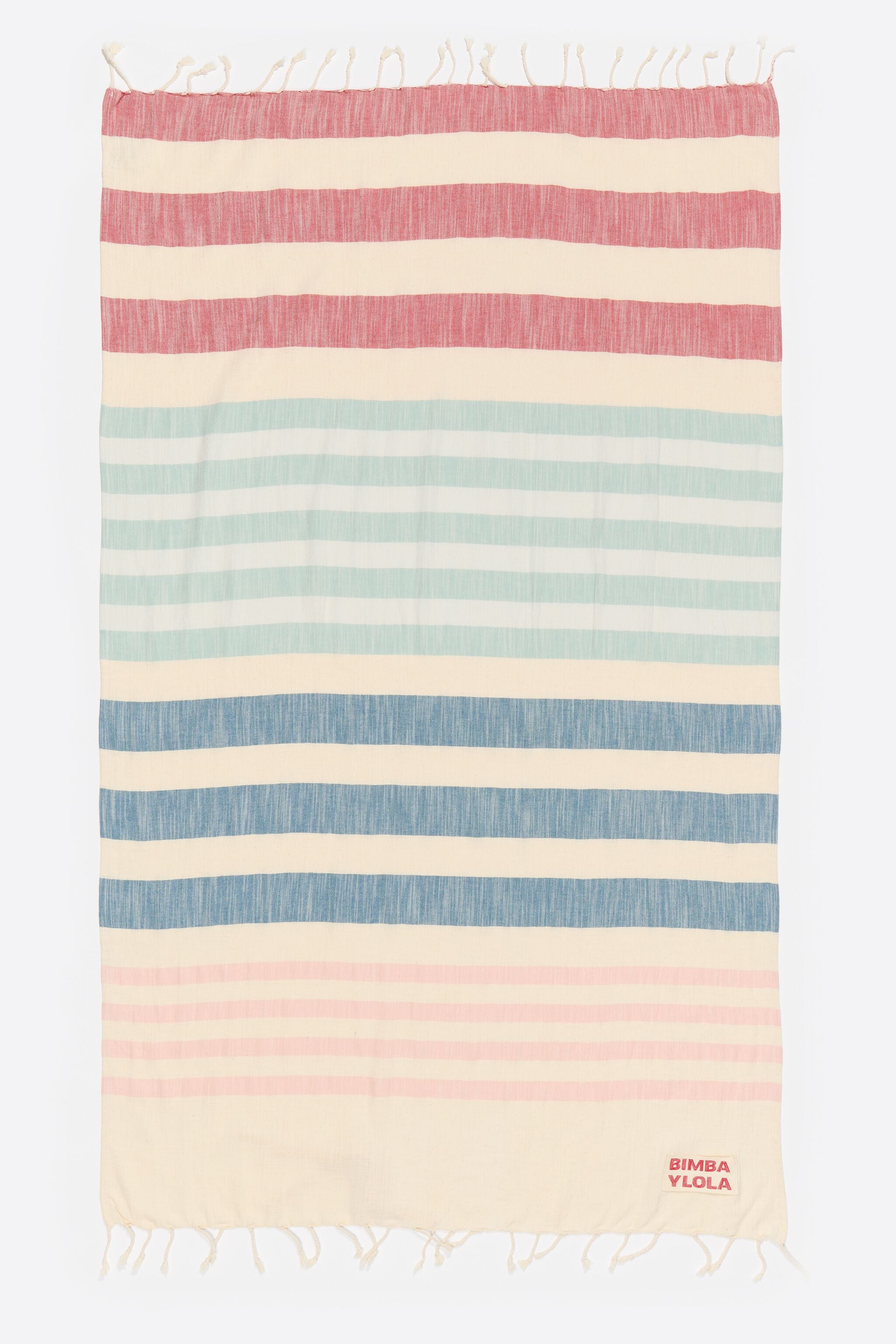 Navy blue cotton multicolor striped towel