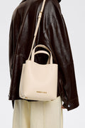 Small sand leather Chihuahua bag