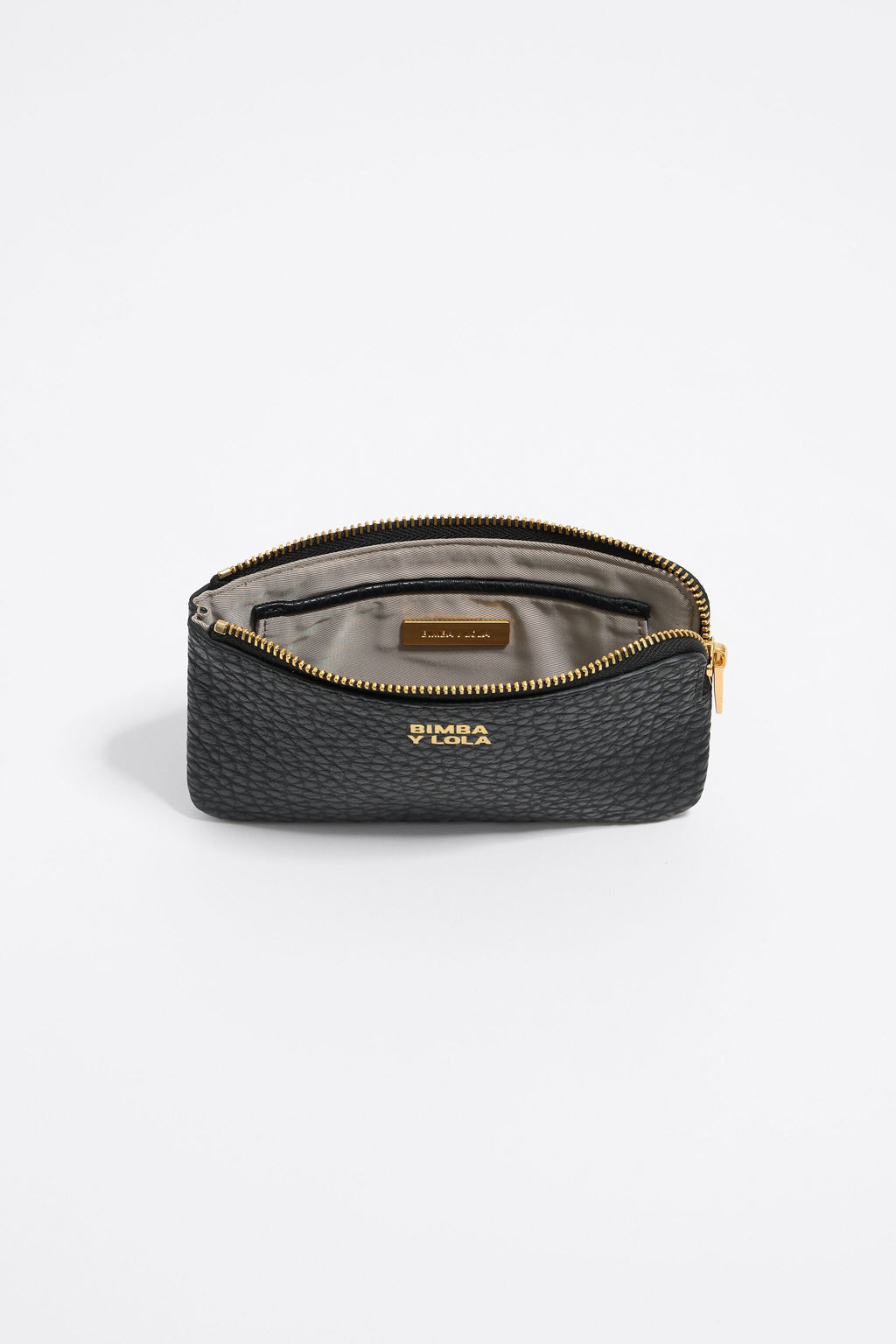 Black leather coin purse