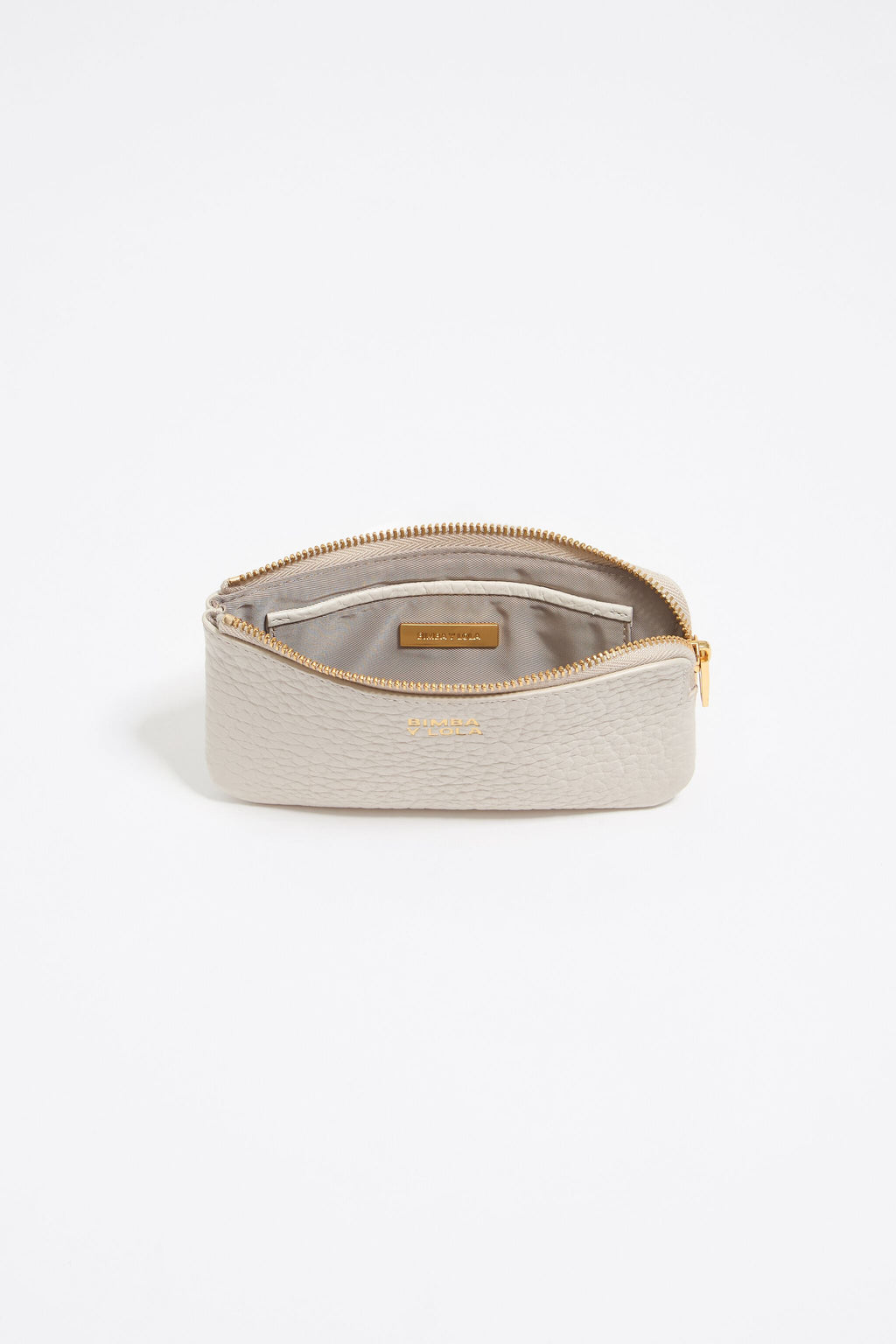 Off-white leather coin purse