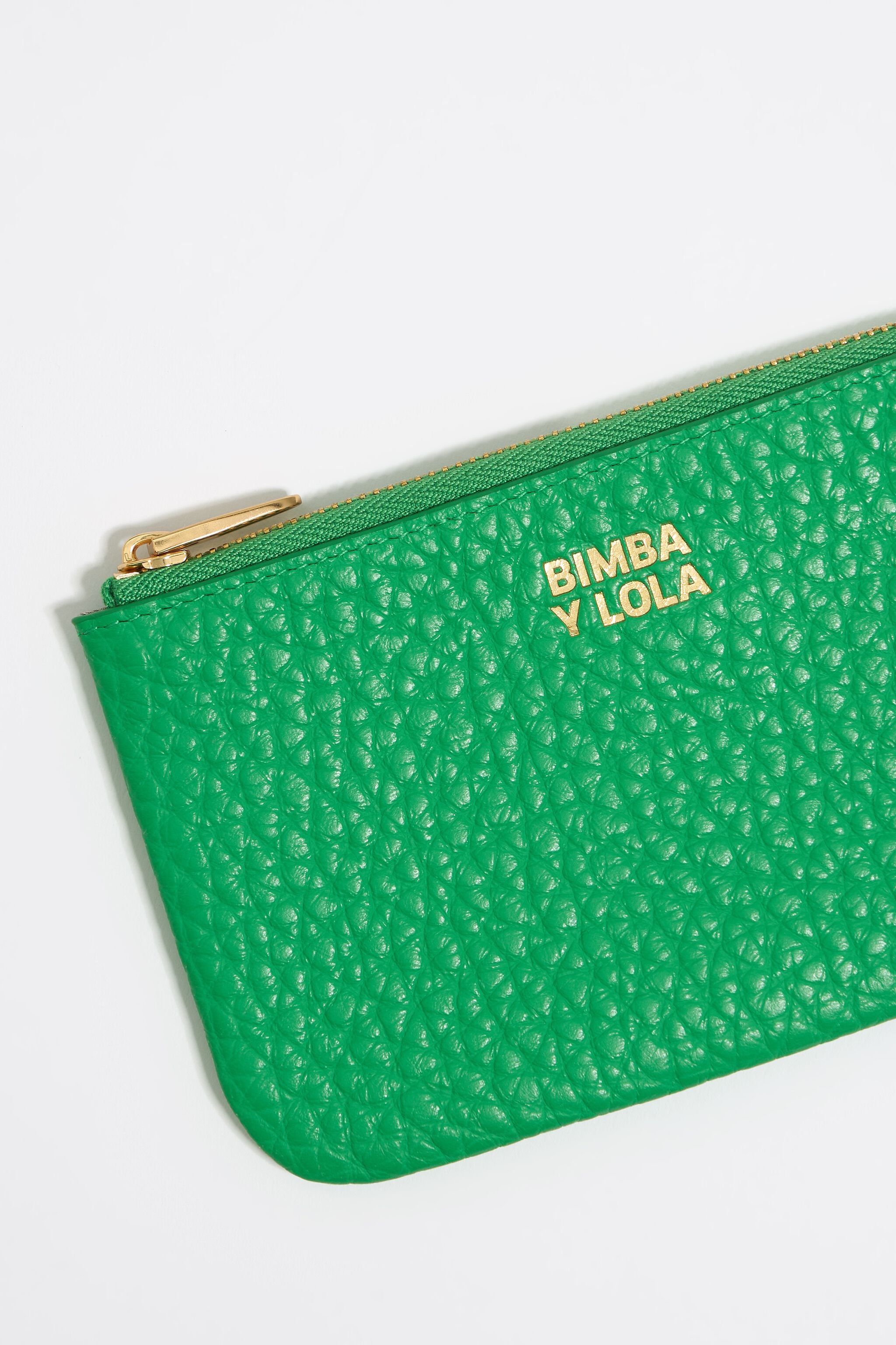 Green leather coin purse