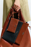 Chestnut leather coin purse