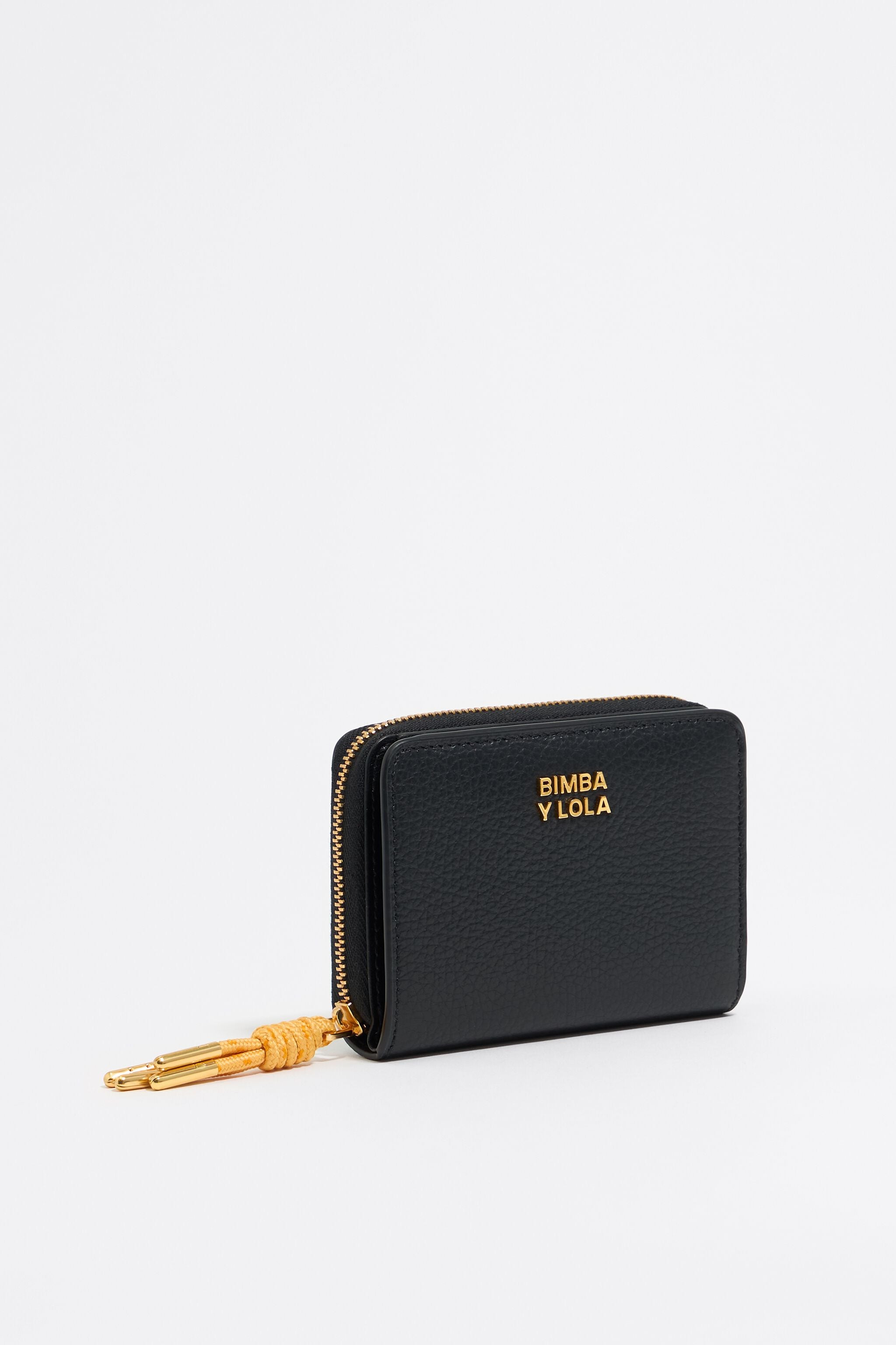 Black leather flap purse