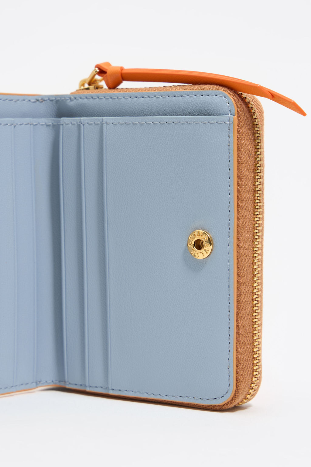 Peach leather coin purse