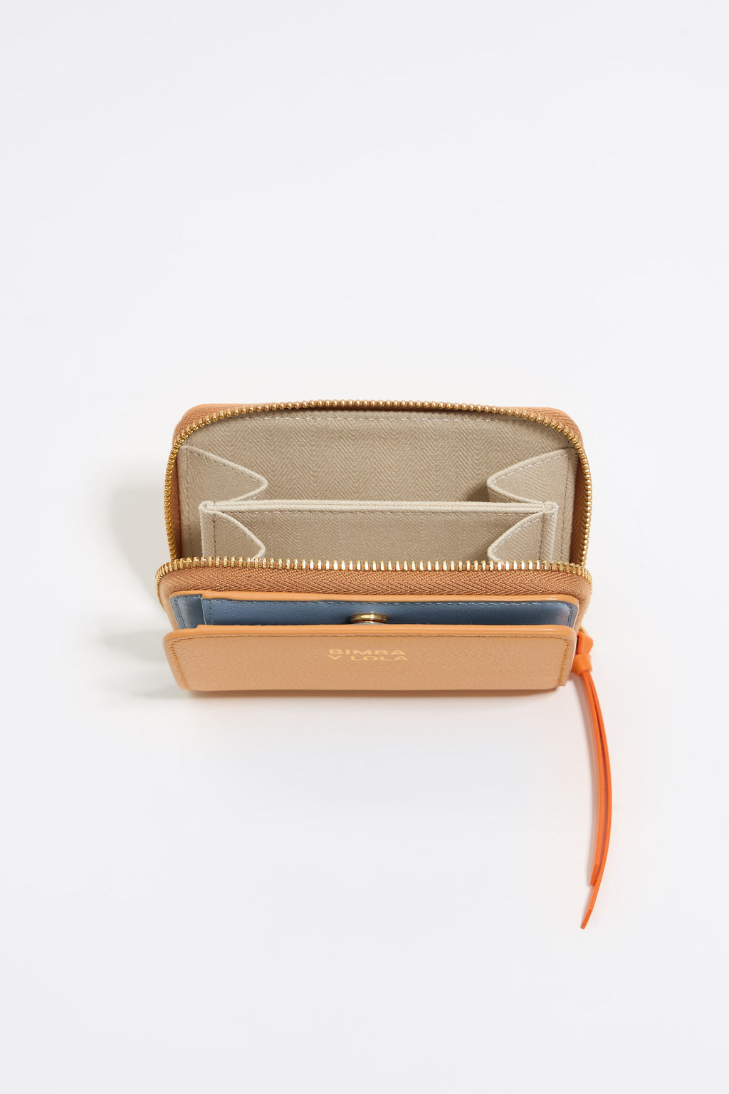 Peach leather coin purse