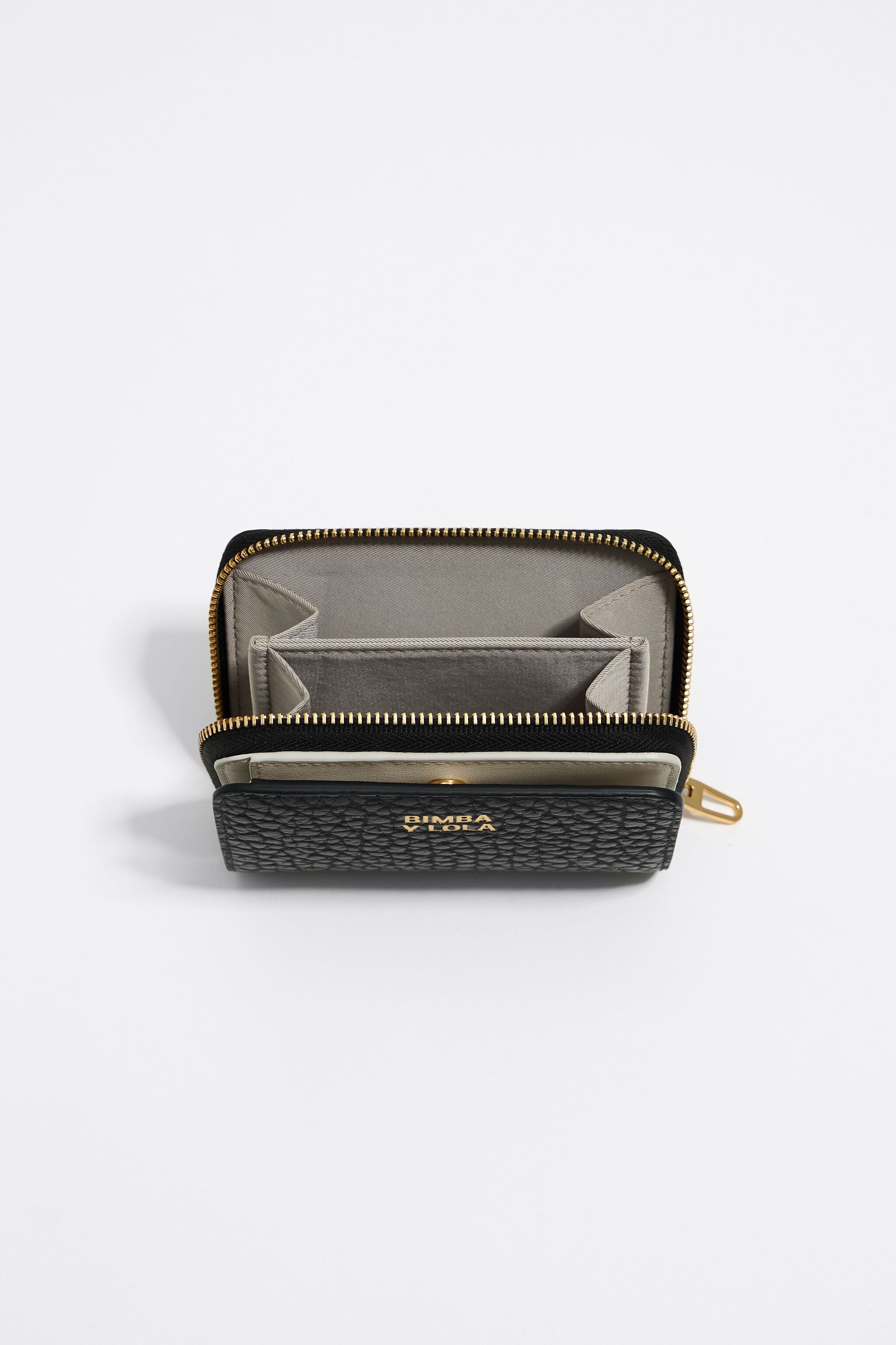 Black leather flap purse