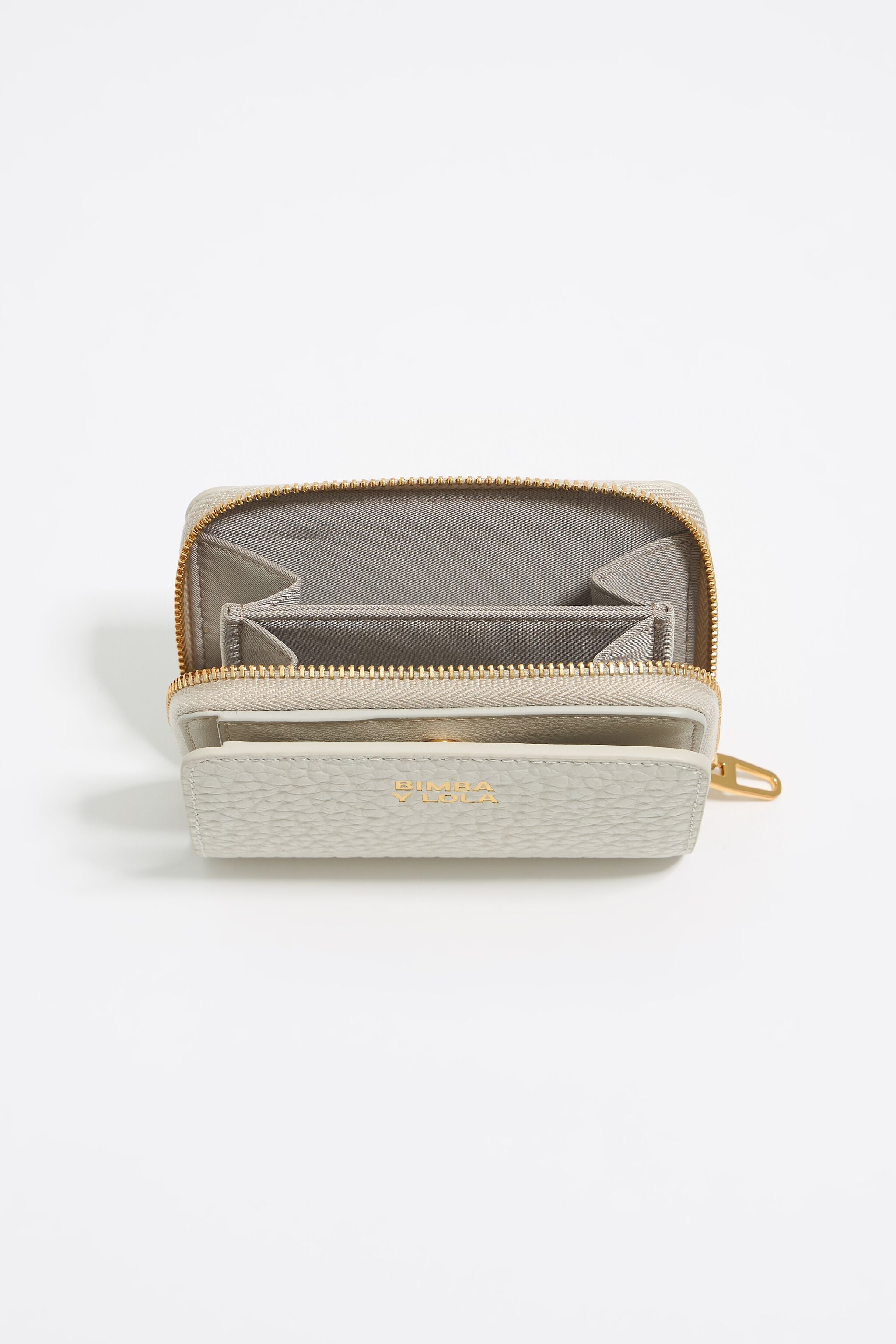 Off-white leather flap purse