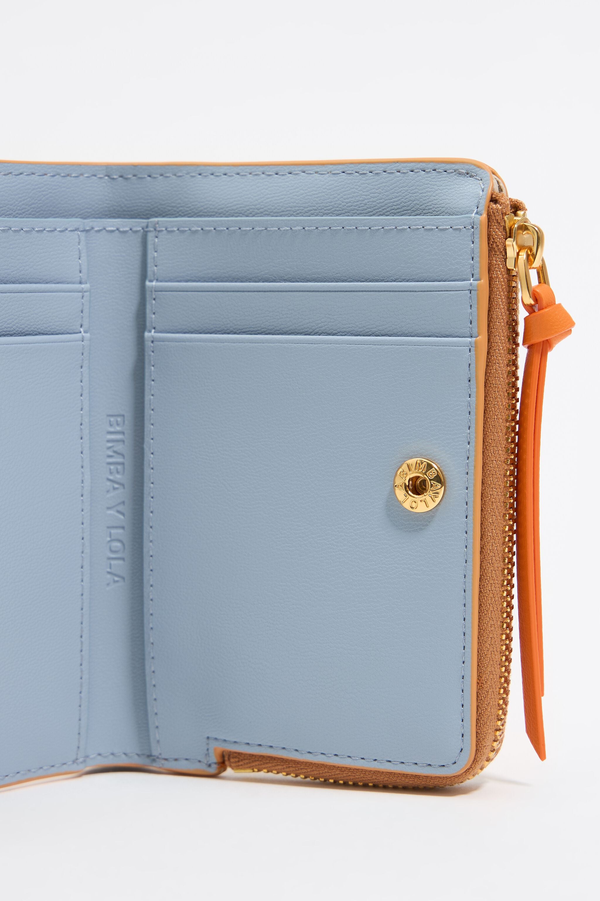 Peach leather purse