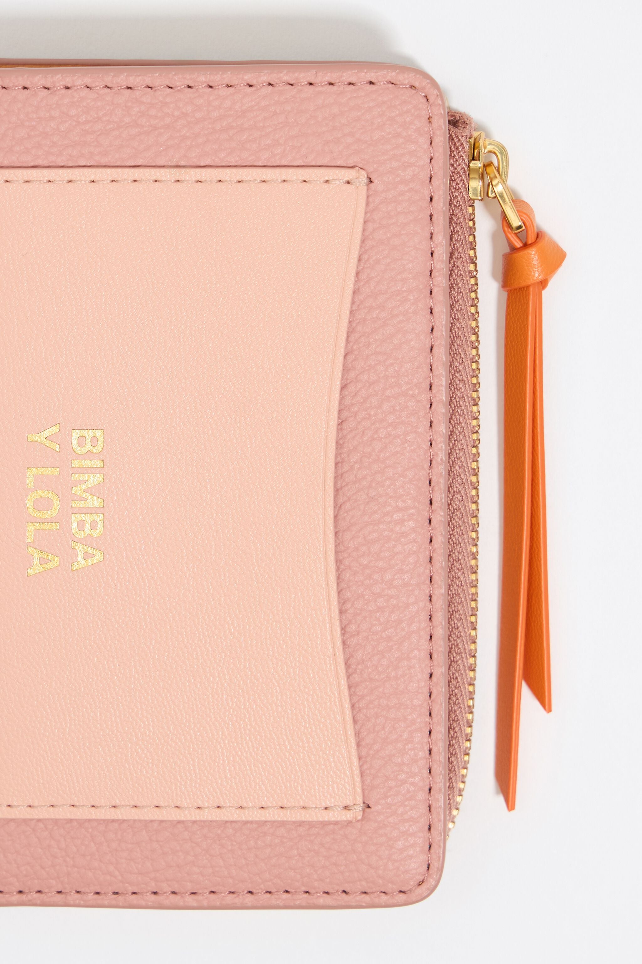 Pink leather purse