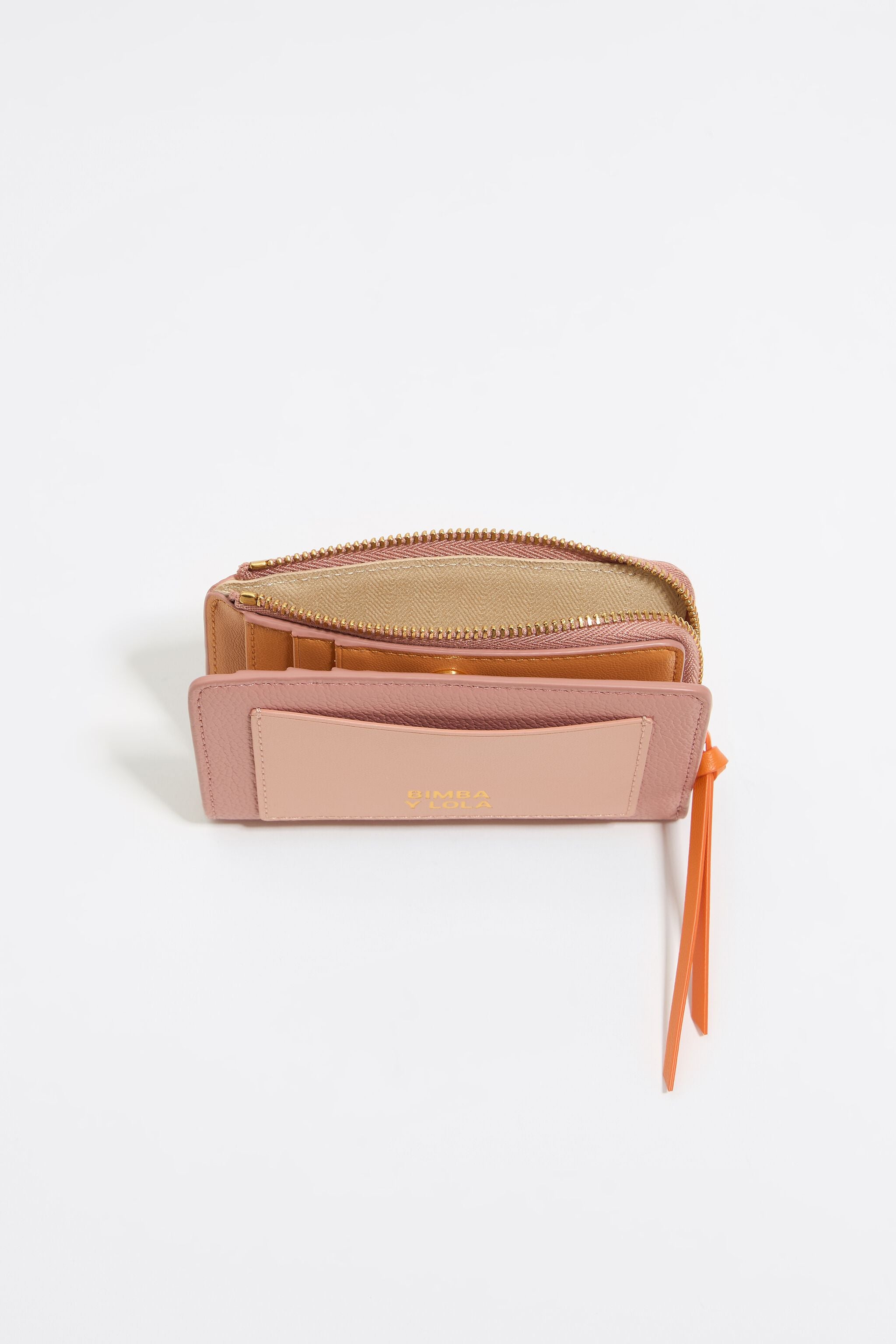 Pink leather purse