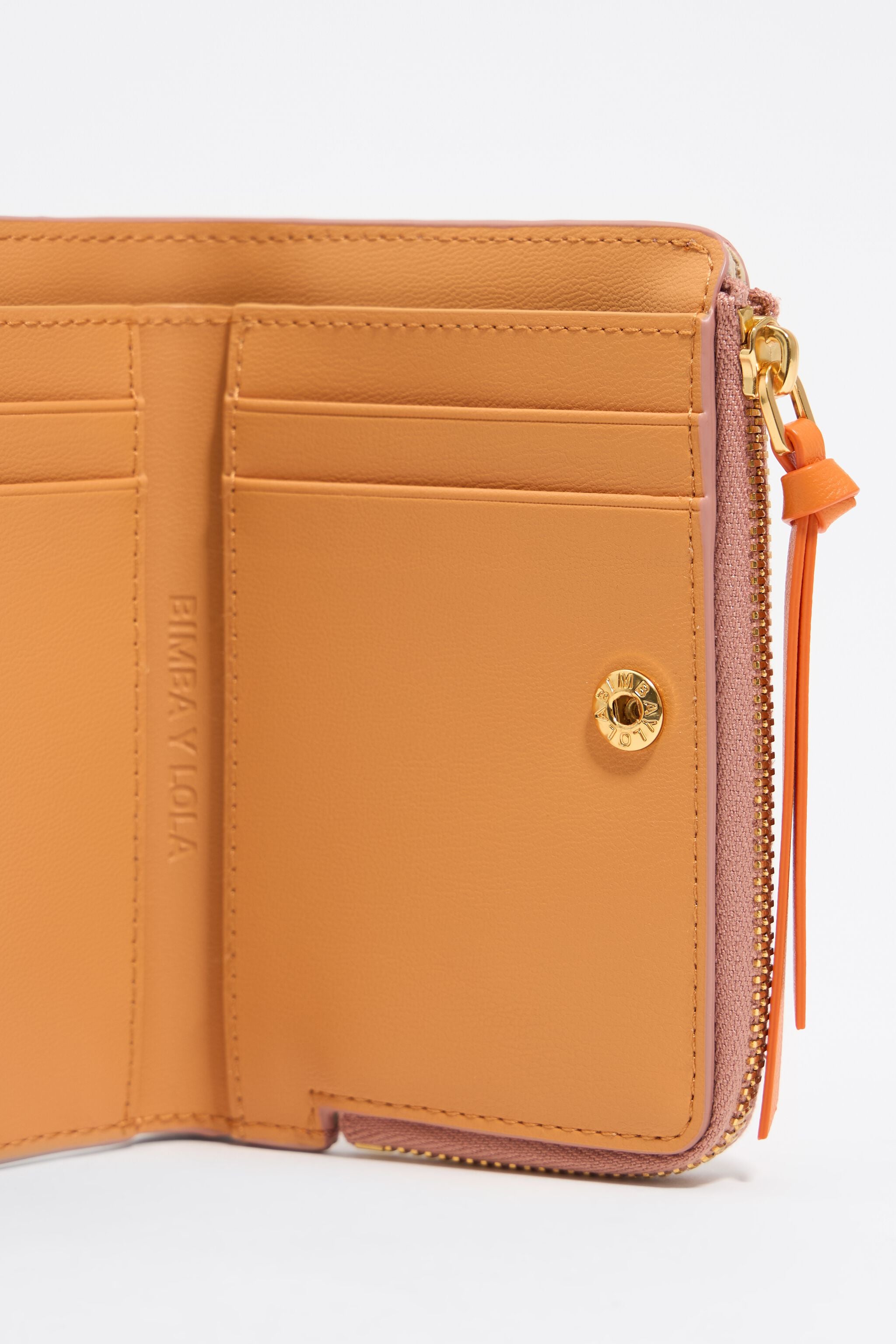 Pink leather purse