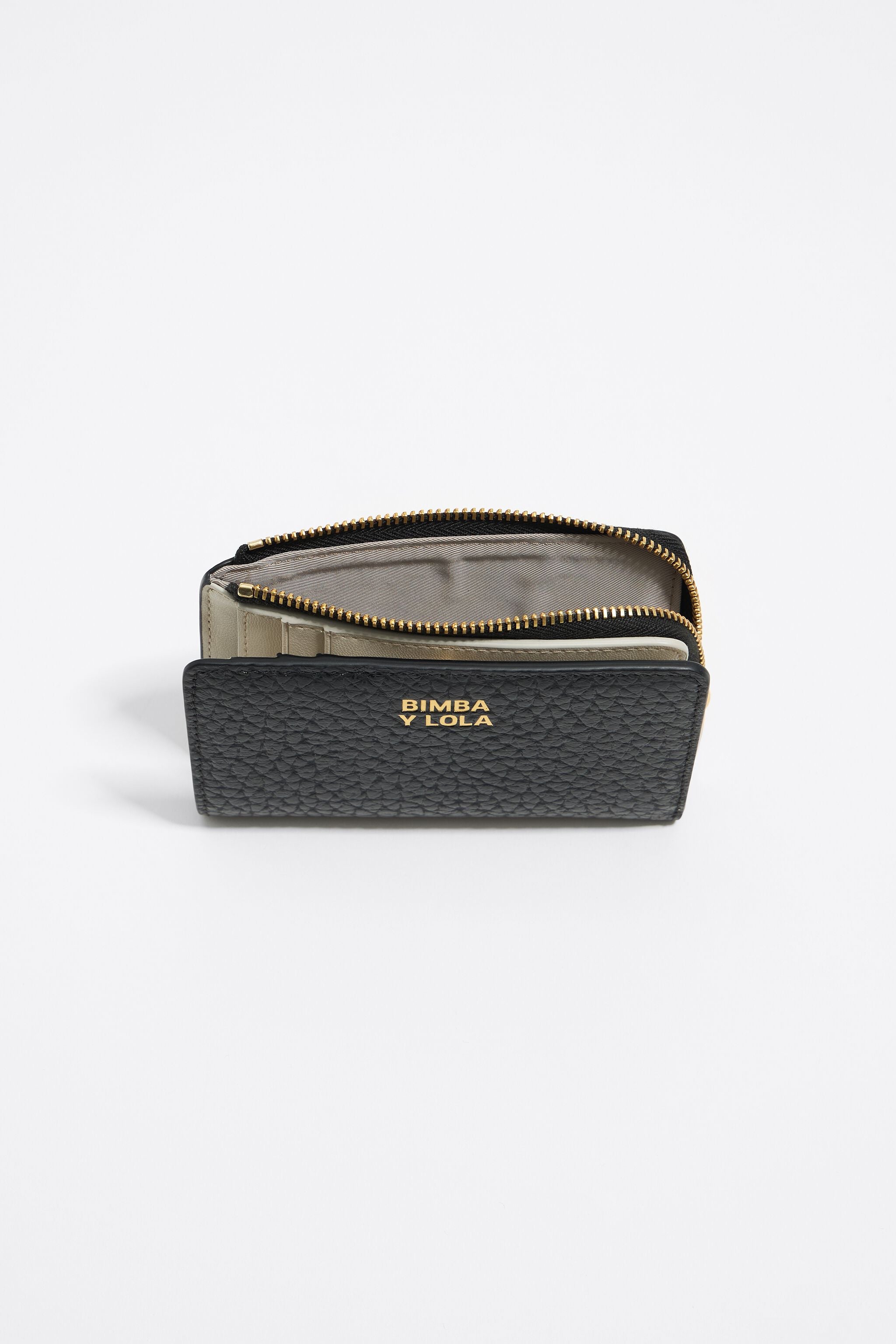 Black leather purse