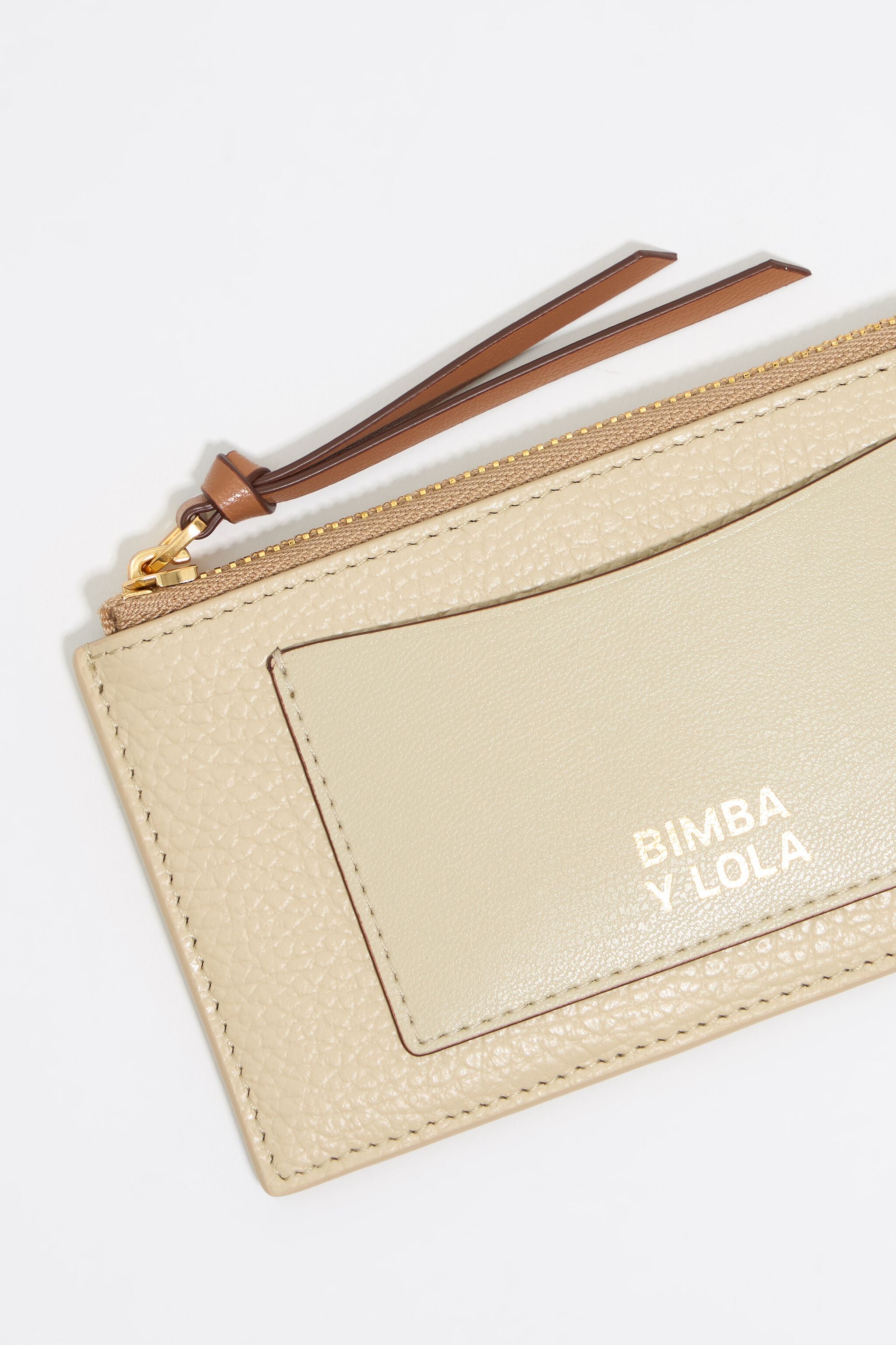 Asparagus leather card holder/coin purse