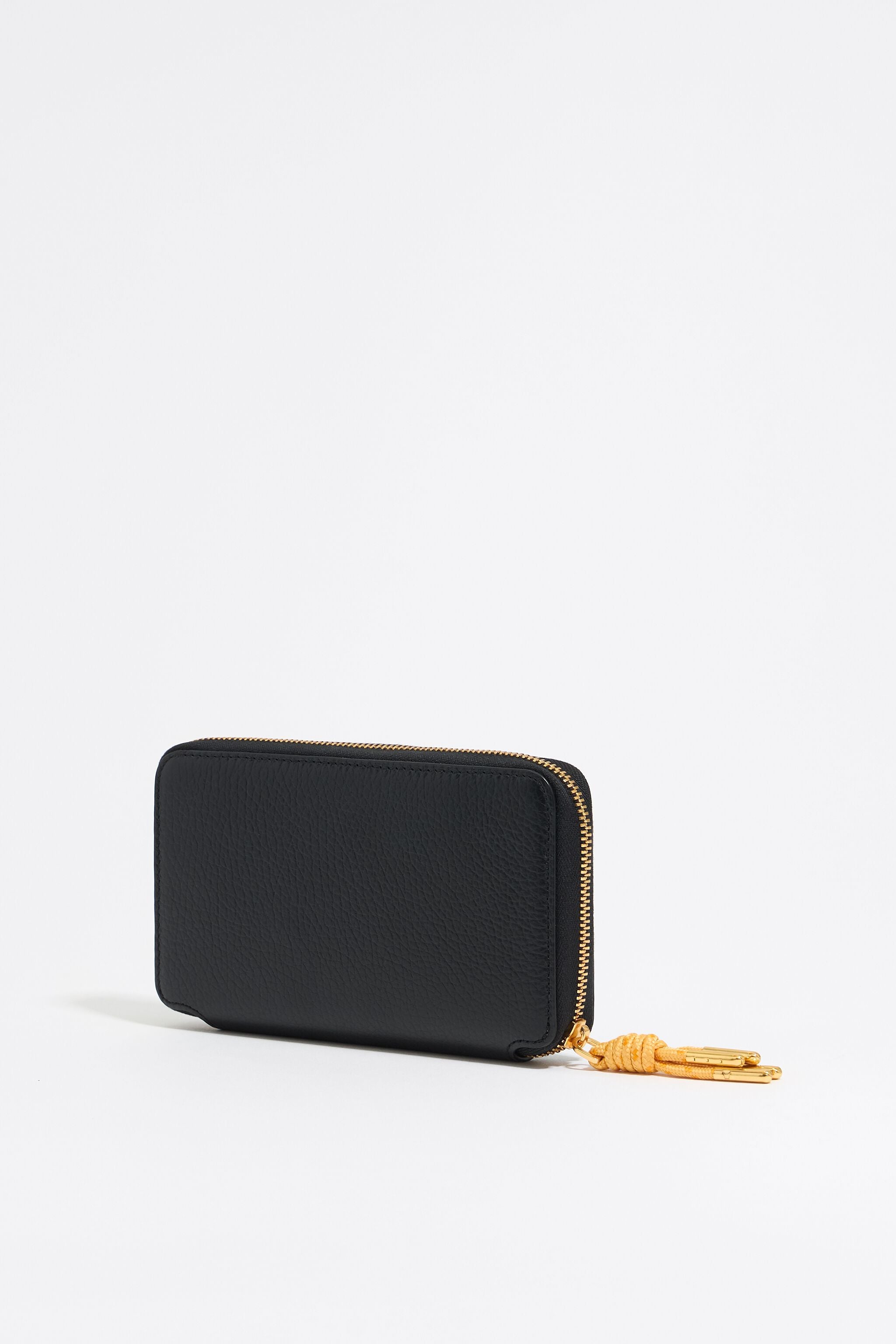 Black leather horizontal wallet