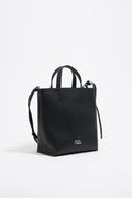 Medium black leather bag