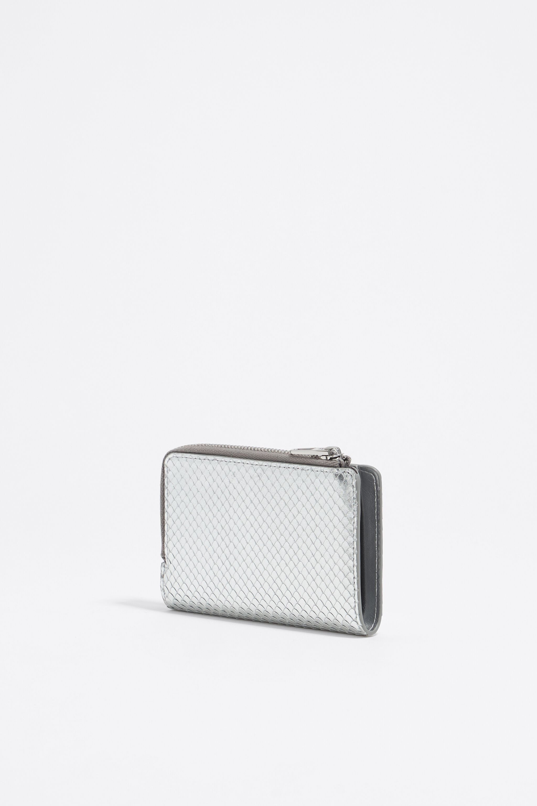 Silver leather purse