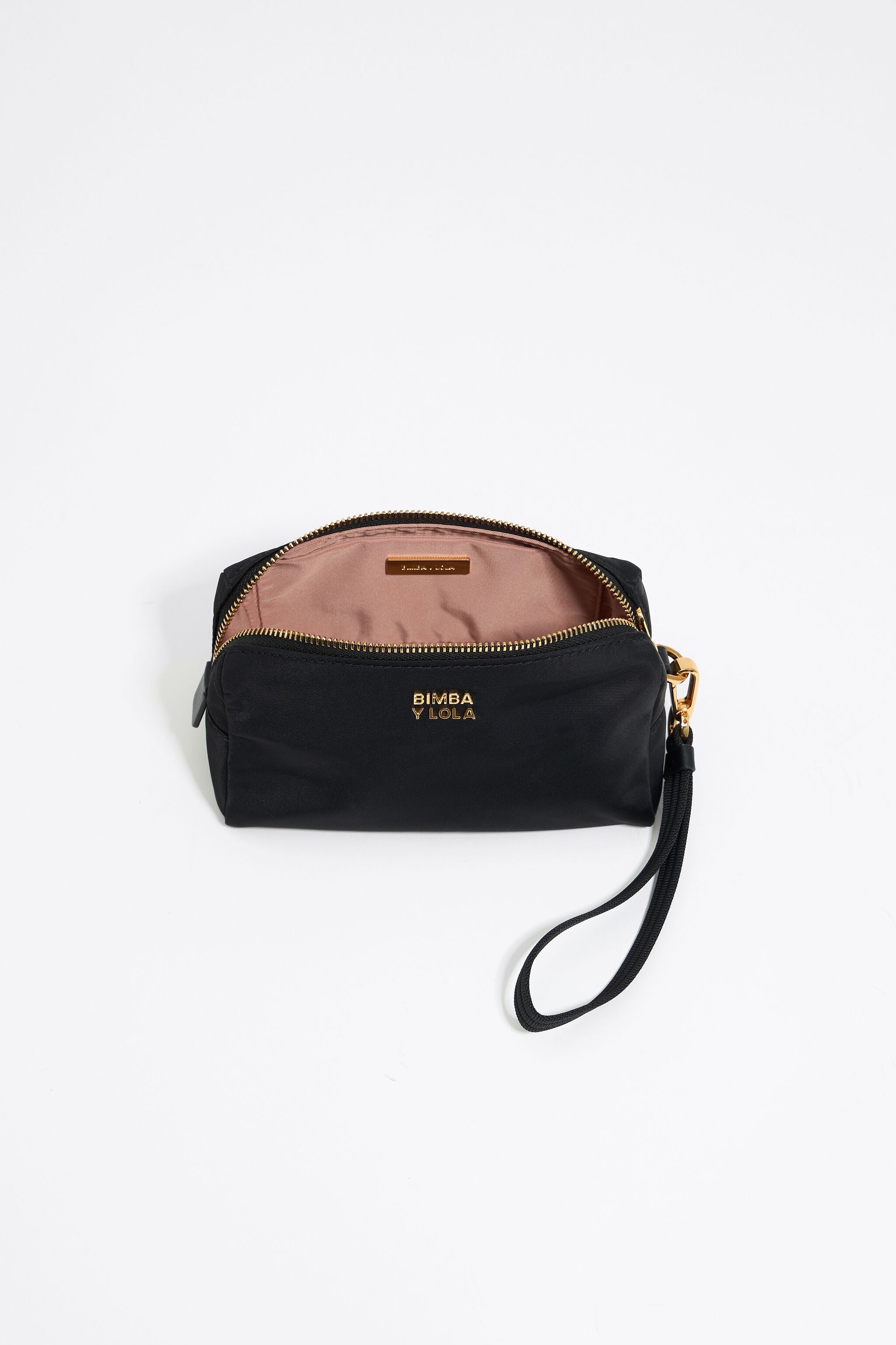 Small black nylon make-up case