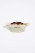 Mini stone white nylon trapezium coin purse