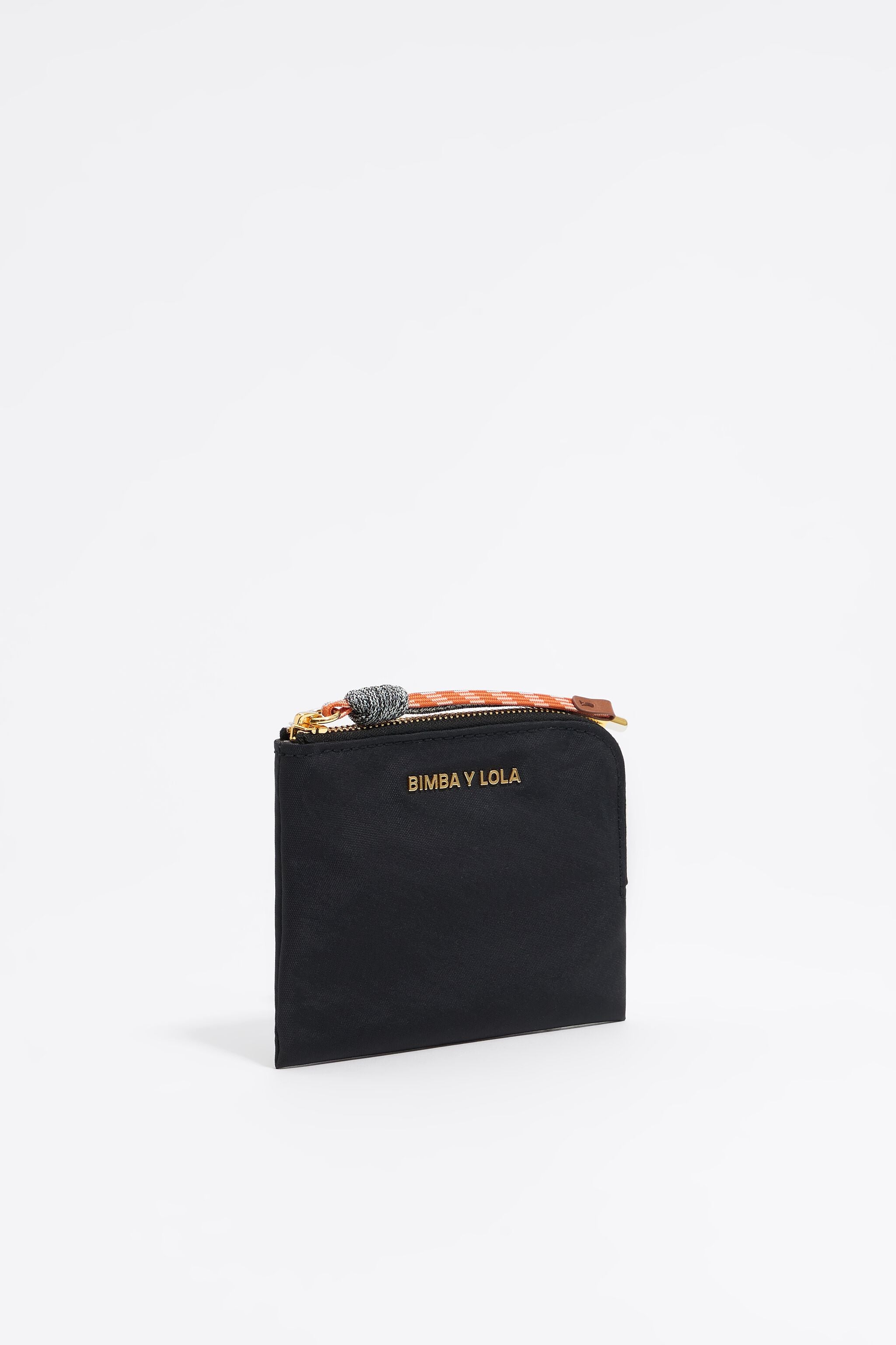 Black nylon coin purse